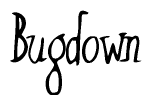 The image is of the word Bugdown stylized in a cursive script.