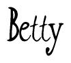 The image is of the word Betty stylized in a cursive script.
