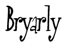 The image is of the word Bryarly stylized in a cursive script.