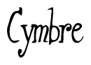 The image is a stylized text or script that reads 'Cymbre' in a cursive or calligraphic font.