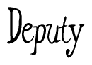 The image contains the word 'Deputy' written in a cursive, stylized font.