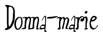 The image is of the word Donna-marie stylized in a cursive script.