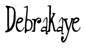 The image is a stylized text or script that reads 'Debrakaye' in a cursive or calligraphic font.