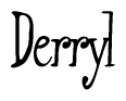 The image is a stylized text or script that reads 'Derryl' in a cursive or calligraphic font.