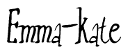 The image is of the word Emma-kate stylized in a cursive script.