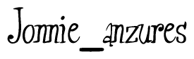 The image contains the word 'Jonnie anzures' written in a cursive, stylized font.