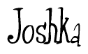 The image contains the word 'Joshka' written in a cursive, stylized font.