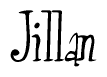 The image contains the word 'Jillan' written in a cursive, stylized font.