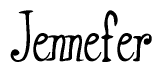 The image contains the word 'Jennefer' written in a cursive, stylized font.