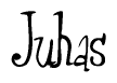 The image is a stylized text or script that reads 'Juhas' in a cursive or calligraphic font.