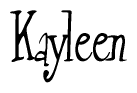 The image contains the word 'Kayleen' written in a cursive, stylized font.