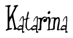 The image contains the word 'Katarina' written in a cursive, stylized font.