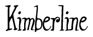 The image is of the word Kimberline stylized in a cursive script.