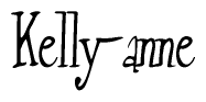The image is of the word Kelly-anne stylized in a cursive script.