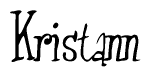 The image contains the word 'Kristann' written in a cursive, stylized font.