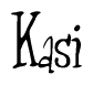 The image is a stylized text or script that reads 'Kasi' in a cursive or calligraphic font.