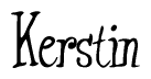The image contains the word 'Kerstin' written in a cursive, stylized font.