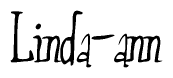 The image is a stylized text or script that reads 'Linda-ann' in a cursive or calligraphic font.