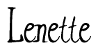 The image contains the word 'Lenette' written in a cursive, stylized font.