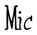 The image contains the word 'Mic' written in a cursive, stylized font.