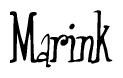 The image contains the word 'Marink' written in a cursive, stylized font.