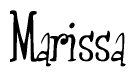 The image is a stylized text or script that reads 'Marissa' in a cursive or calligraphic font.