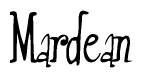 The image is a stylized text or script that reads 'Mardean' in a cursive or calligraphic font.