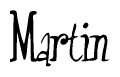 The image is a stylized text or script that reads 'Martin' in a cursive or calligraphic font.