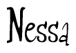 The image contains the word 'Nessa' written in a cursive, stylized font.