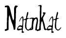 The image contains the word 'Natnkat' written in a cursive, stylized font.
