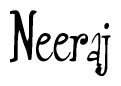 The image is of the word Neeraj stylized in a cursive script.