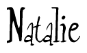 The image contains the word 'Natalie' written in a cursive, stylized font.