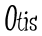 The image is of the word Otis stylized in a cursive script.