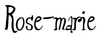 The image is of the word Rose-marie stylized in a cursive script.