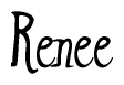The image is a stylized text or script that reads 'Renee' in a cursive or calligraphic font.