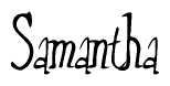 The image contains the word 'Samantha' written in a cursive, stylized font.