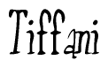 The image is of the word Tiffani stylized in a cursive script.