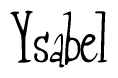 The image contains the word 'Ysabel' written in a cursive, stylized font.