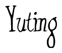 The image contains the word 'Yuting' written in a cursive, stylized font.