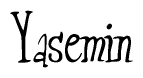 The image is a stylized text or script that reads 'Yasemin' in a cursive or calligraphic font.