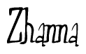 The image is a stylized text or script that reads 'Zhanna' in a cursive or calligraphic font.