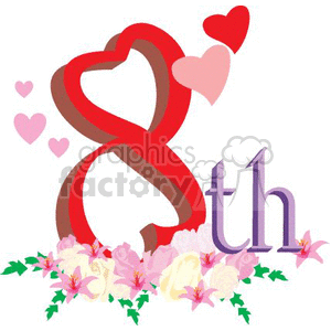 birthday birthdays anniversary anniversaries celebration celebrate flowers flower 8 8th love hearts