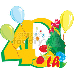 40th birthday clipart. Royalty-free image # 369112