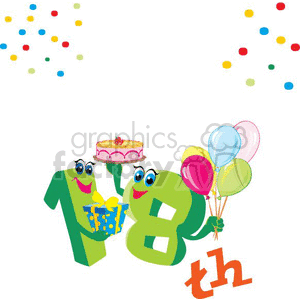 18th birthday party clipart. Royalty-free image # 369300