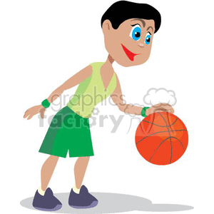 kid dribbling clipart. Commercial use image # 370024