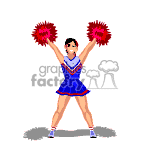 Cheerleaders cheering for their team. clipart.