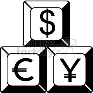world currencyu symbols clipart. Commercial use image # 370468