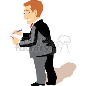 waiter taking an order clipart. Royalty-free image # 370518