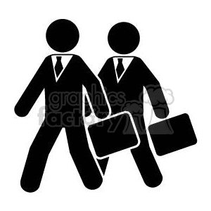 business men going to work clipart.
