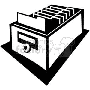 vector black white clip art vinyl-ready cutter business work files file cabinet cabinets papers document documents
